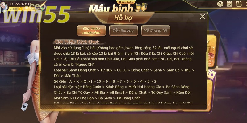 mậu binh online Win55